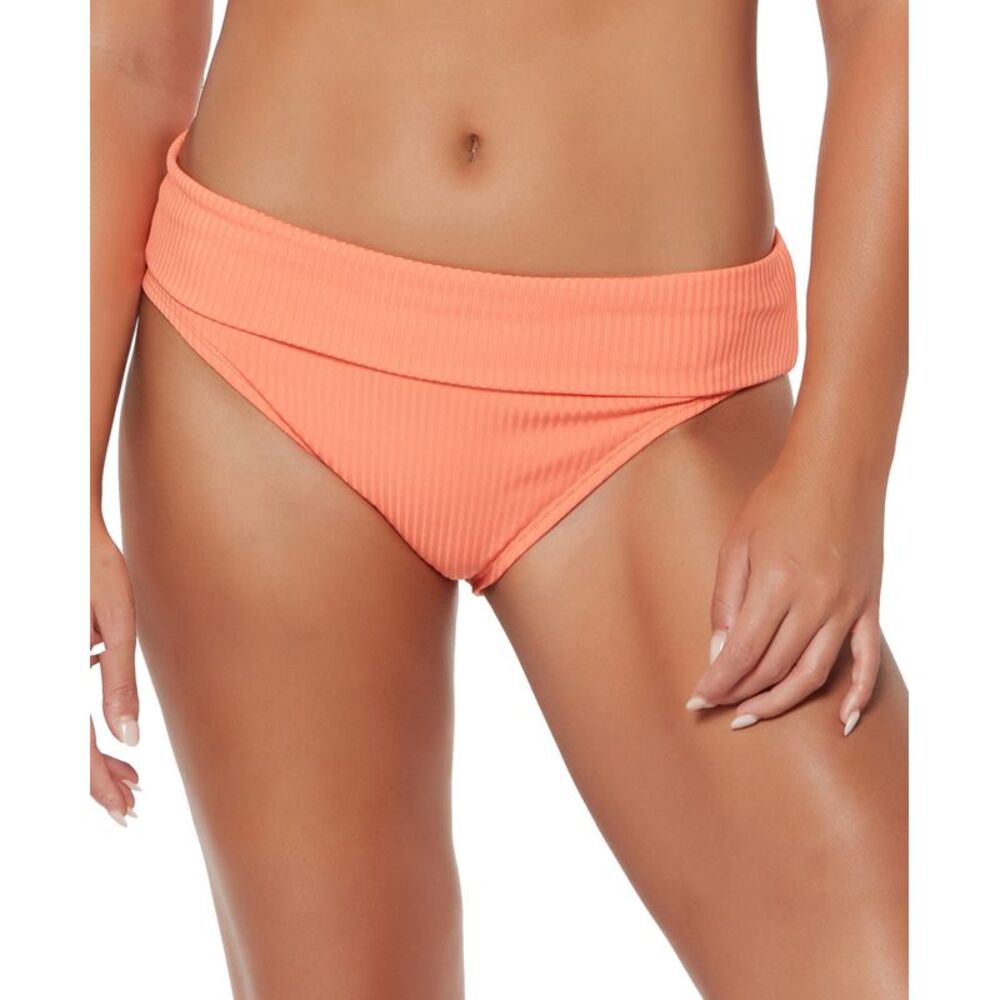 Bleu Rod Beattie Walk The Line Fold-over Hipster Bottoms In Coral Chic